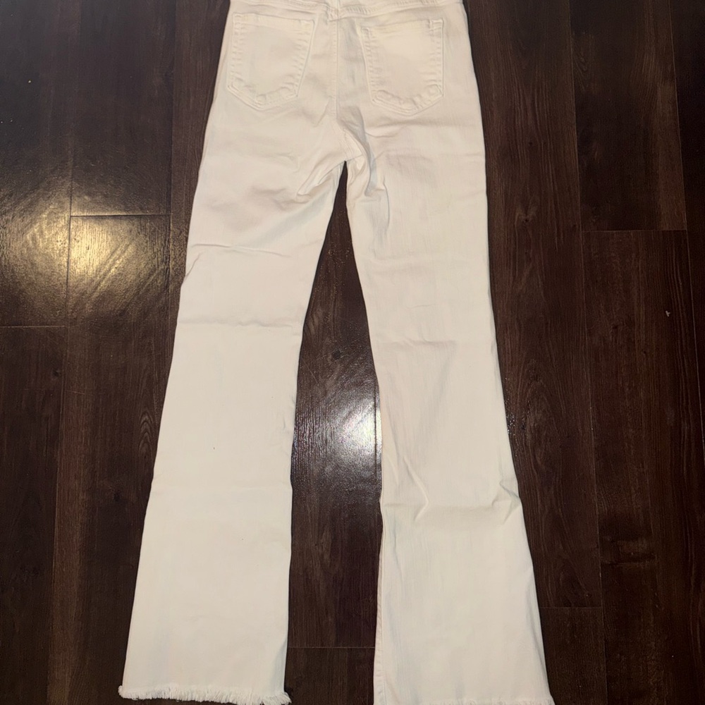 women’s white bell bottom jeans size 28 - Picture 3 of 4